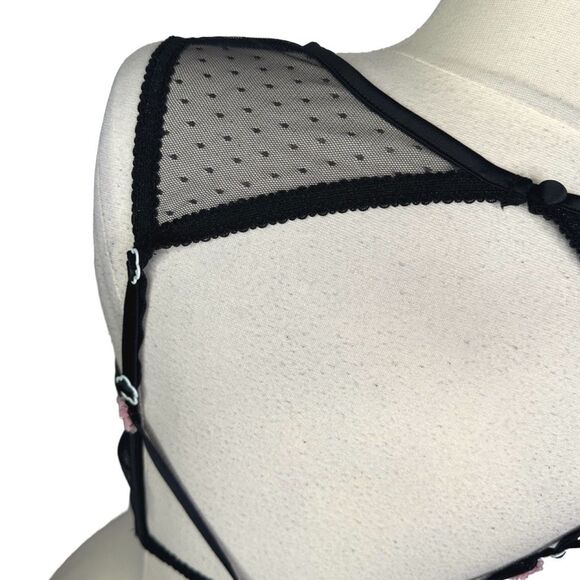 For Love & Lemons Clara High Neck Underwire Bra - Size 38D - Picture 8 of 9